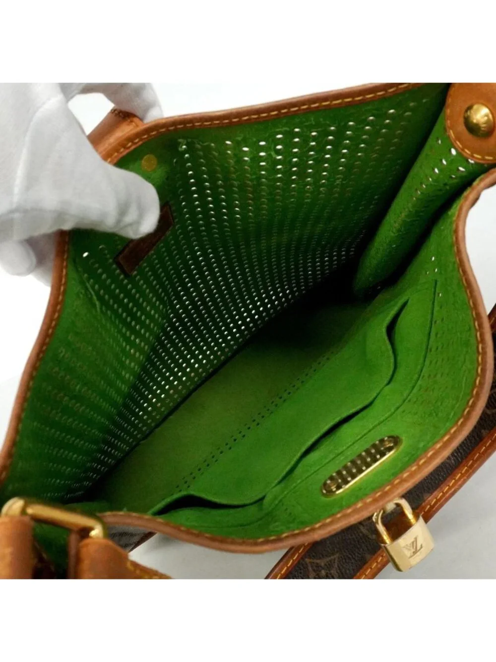 Louis Vuitton Shoulder Bag Monogram Perfo Musette Vert